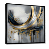 Shapes And Lines Abstract Marble V - Abstract Canvas Wall Art