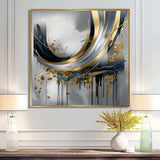 Shapes And Lines Abstract Marble V - Abstract Canvas Wall Art