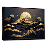 Dreamy Golden Mountain IV - Abstract Canvas Wall Art