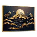 Dreamy Golden Mountain IV - Abstract Canvas Wall Art