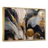 Grey And Gold Captivating Marble - Abstract Canvas Wall Art