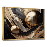 Gold And Black Captivating Marble I - Abstract Canvas Wall Art