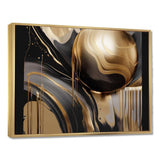 Gold And Black Captivating Marble IV - Abstract Canvas Wall Art