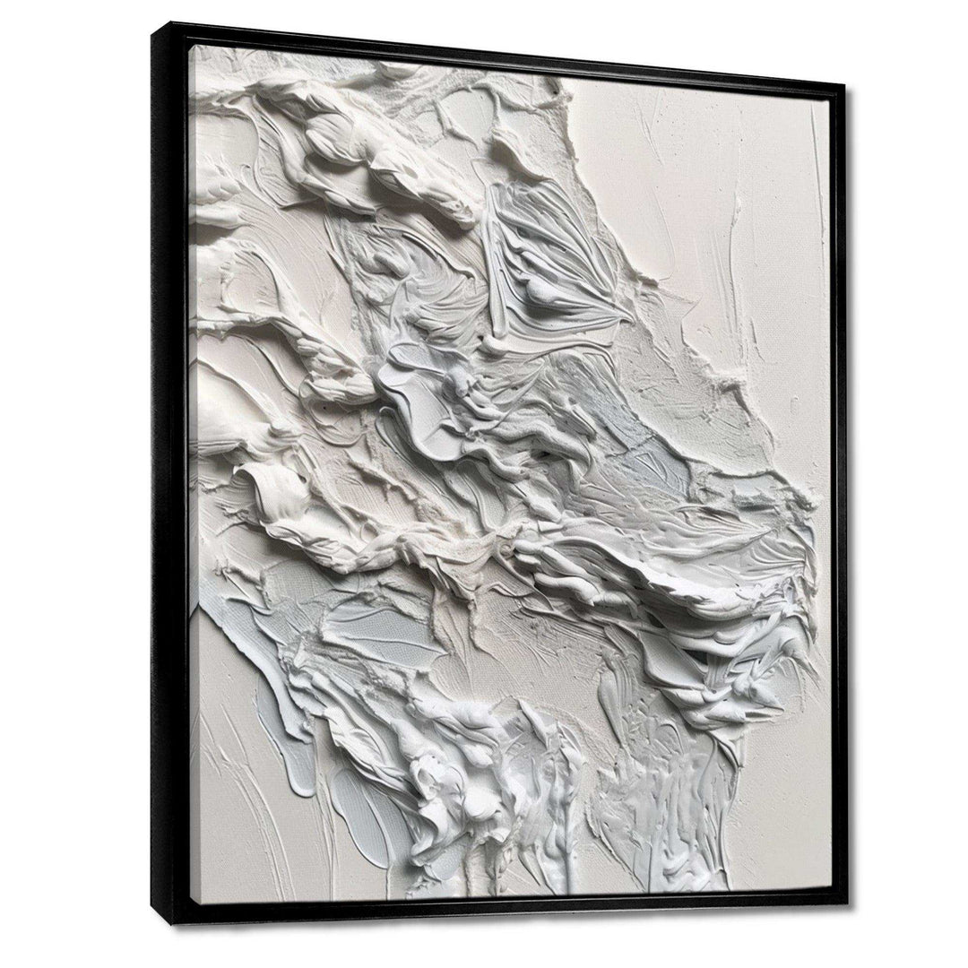 White And Tranquility Unleashed - Abstract Canvas Wall Art