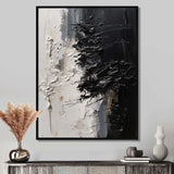 White And Black Tranquility Unleashed II - Abstract Canvas Wall Art