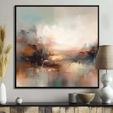 Brown Abstracted Nature I - Landscapes Canvas Wall Art