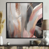 Pink Rosegold Circle Complexity I - Abstract Canvas Wall Art