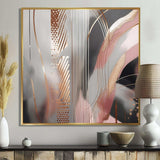 Pink Rosegold Circle Complexity I - Abstract Canvas Wall Art