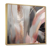 Pink Rosegold Circle Complexity I - Abstract Canvas Wall Art