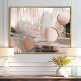 Pink Rosegold Circle Chaos IV - Abstract Canvas Wall Art