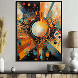 Orange Retro Vibe Background IV - Abstract Canvas Wall Art