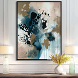 Blue Abstract Reflections III - Abstract Canvas Wall Art