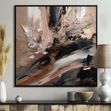 Brown And Black Beyond Boundaries II - Abstract Canvas Wall Art