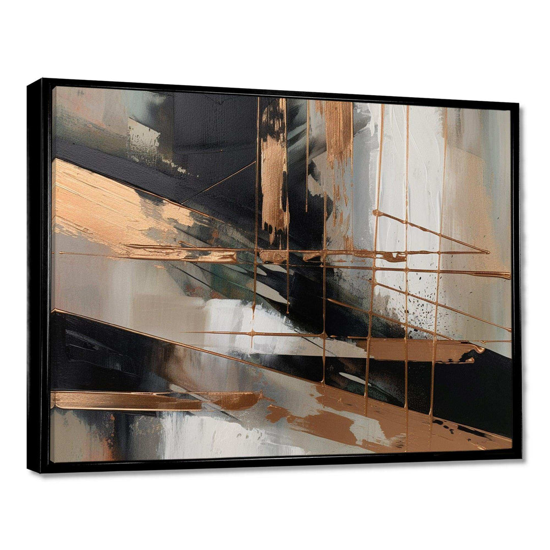 Brown And Black Beyond Boundaries III - Abstract Canvas Wall Art