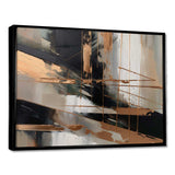 Brown And Black Beyond Boundaries III - Abstract Canvas Wall Art