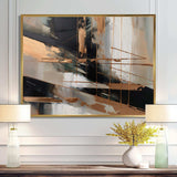 Brown And Black Beyond Boundaries III - Abstract Canvas Wall Art