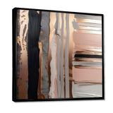 Rosegold And Pink Forms In Contemporary I - Abstract Canvas Wall Art