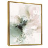 Green And Cream Essence Of Modernity I - Abstract Canvas Wall Art