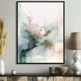 Green And Cream Essence Of Modernity II - Abstract Canvas Wall Art