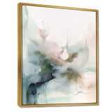 Green And Cream Essence Of Modernity II - Abstract Canvas Wall Art