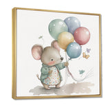 Grey Illustration Detailed Baby Mouse - Mouse Wall Art Prints