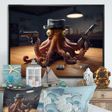 Mobster Octopus With Hat - Octopus Wall Decor