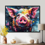 Colorful Pig Portrait - Pig Wall Art Prints
