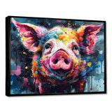 Colorful Pig Portrait - Pig Wall Art Prints