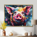 Colorful Pig Portrait - Pig Wall Art Prints