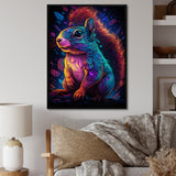 Colorful Squirrel - Blue Squirrel Wall Art