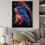 Colorful Squirrel - Blue Squirrel Wall Art