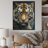 Yellow Tiger Portrait - Tiger Canvas Wall Art