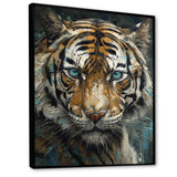 Yellow Tiger Portrait - Tiger Canvas Wall Art