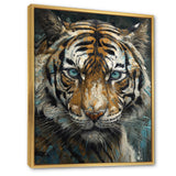 Yellow Tiger Portrait - Tiger Canvas Wall Art