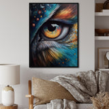 Blue Spiritual Owl Eye - Owl Bedroom Wall Art