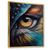 Blue Spiritual Owl Eye - Owl Bedroom Wall Art
