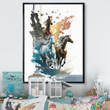 Three Horse Stampede - Horse Wall Decor