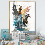 Three Horse Stampede - Horse Wall Decor