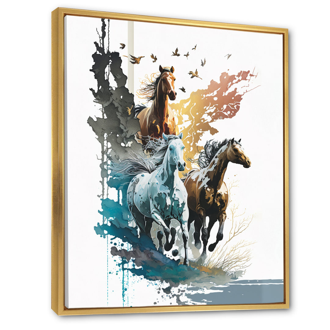 Three Horse Stampede - Horse Wall Decor