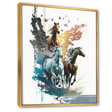 Three Horse Stampede - Horse Wall Decor