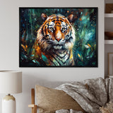 Colorful Tiger In The Wild - Yellow Tiger Wall Art