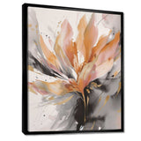 Orange And Grey Mesmerizing Marble Abstraction - Abstract Canvas Wall Art