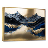 Golden Mountains And River - Landscapes Canvas Wall Art