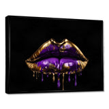 Gold Lips Of Luxury III - Fashion Canvas Wall Art