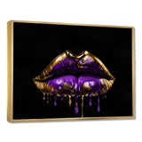 Gold Lips Of Luxury III - Fashion Canvas Wall Art