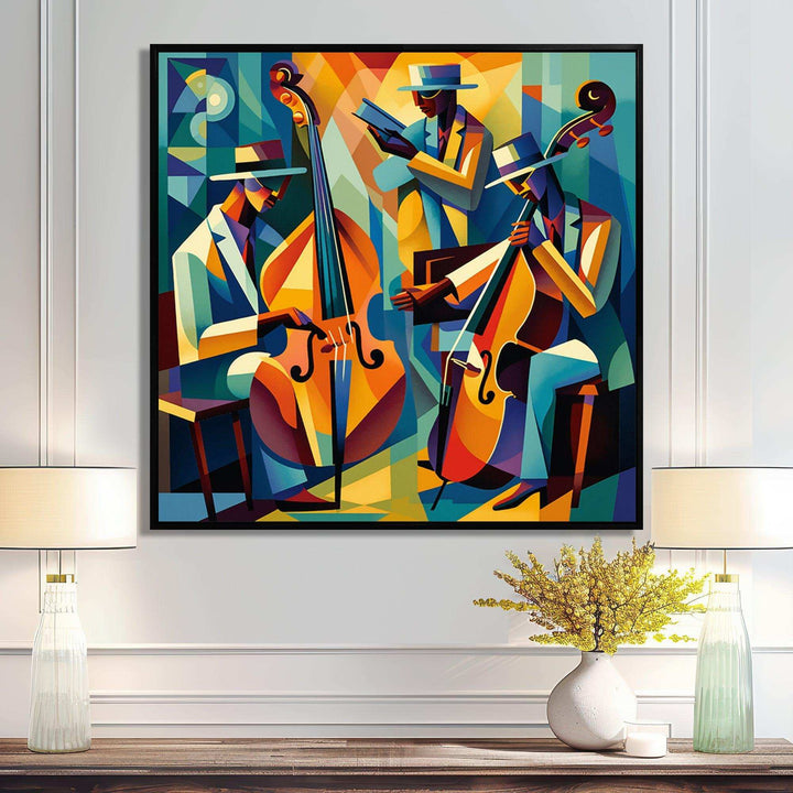 Jazz Performance On Stage II - Music Canvas Wall Art