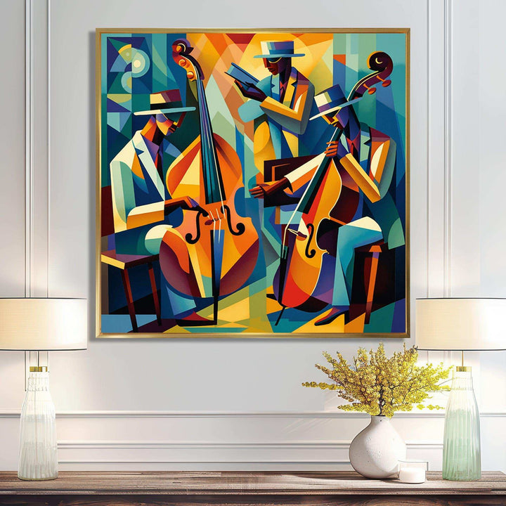 Jazz Performance On Stage II - Music Canvas Wall Art