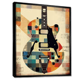 Cubism Guitar - Music Canvas Wall Art