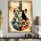 Cubism Guitar - Music Canvas Wall Art