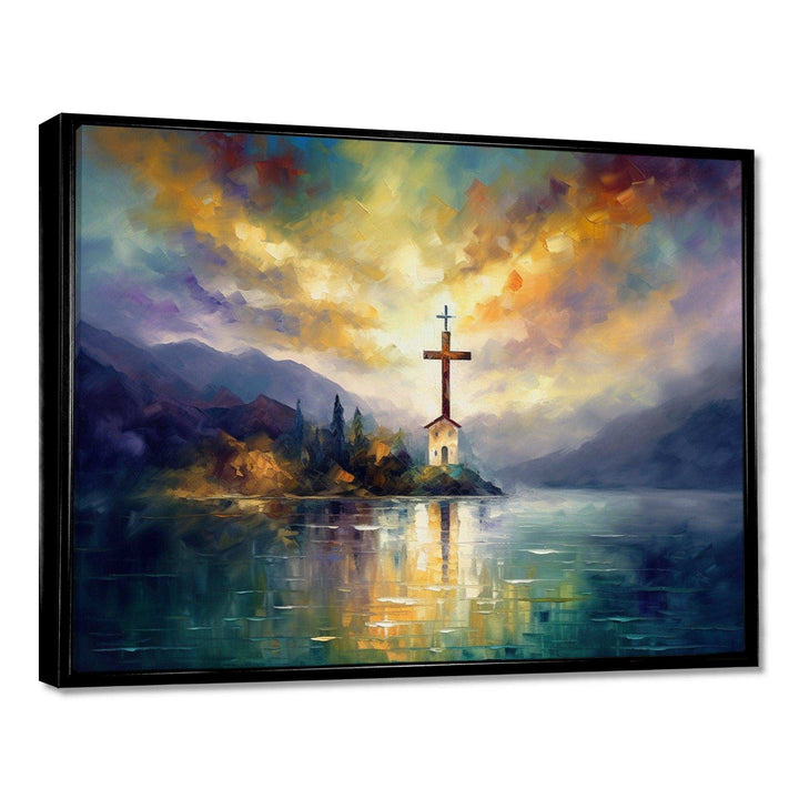 Religious Cross Reflections - Spiritual Canvas Wall Art